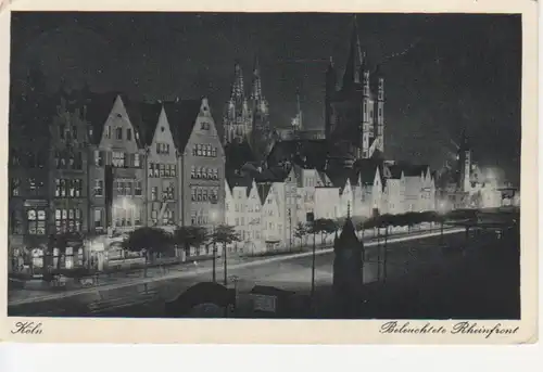 Köln Beleuchtete Rheinfront gl1935 201.904