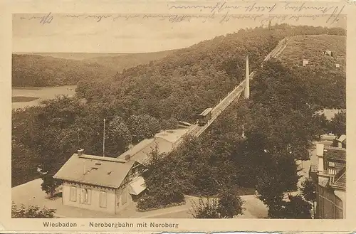 Wiesbaden Nerobergbahn mit Neroberg gl1913 130.144