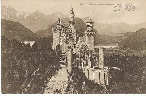 Kgl.Schloss Neuschwanstein b.Füssen ngl C2030