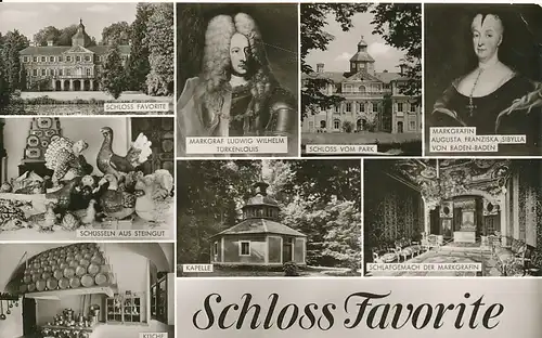 Schloss Favorite bei Rastatt Mehrbildkarte ngl 133.698