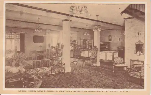 Atlantic City Hotel New Richmond Lobby gl1929 204.343