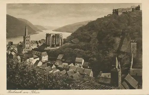 Bacharach Teilansicht mit Ruine ngl 130.761