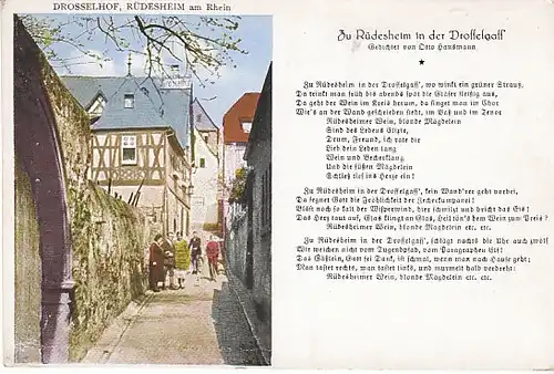 Rüdesheim a.Rh. Drosselhof Liedtext Hausmann ngl C0788