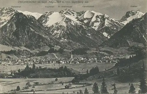 Oberstdorf Panorama vom Jägersberg aus ngl 135.356