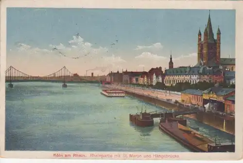 Köln Rheinpartie St. Martin Hängebrücke gl1926 201.875