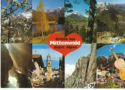 Mittenwald Obb. Mehrbildkarte gl1990 C1339