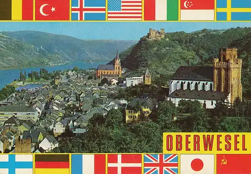 Oberwesel Panorama mit Schönburg ngl 130.774