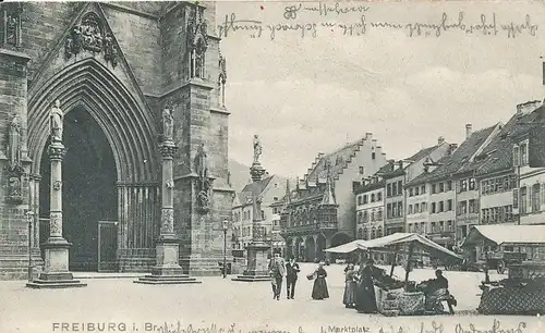 Freiburg Marktplatz gl1902 134.345