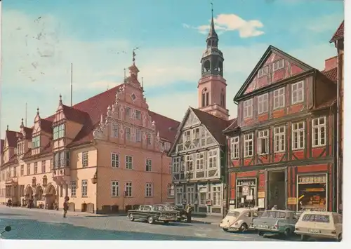 Celle Rathaus und Stadtkirche gl1974 202.359