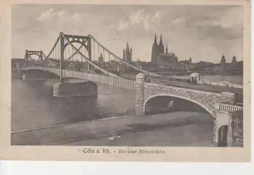 Köln Die neue Hängebrücke feldpgl1917 201.956