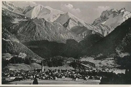 Oberstdorf i.A. Panorama mit Alpenkette gl1941 135.436
