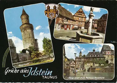 Idstein i.T. Brunnen Hexenturm Rathaus gl1964 131.448