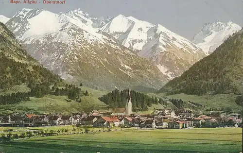 Oberstdorf i.A. Panorama mit Alpenkette ngl 135.493