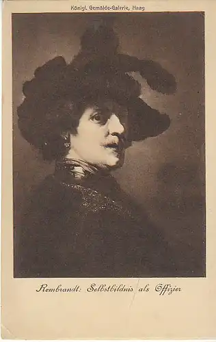 REMBRANDT Selbstbildnis als Offizier ngl C2962