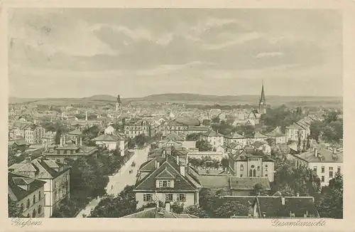 Gießen Stadtpanorama feldpgl1918 130.479