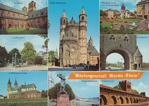 Worms am Rhein Teilansichten gl1977 130.956