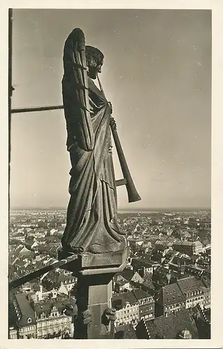 Freiburg Posaunenengel am Münsterturm gl1950 134.546