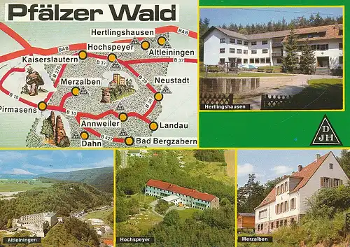 Pfälzer Wald Vier Ortsansichten gl1985 131.485