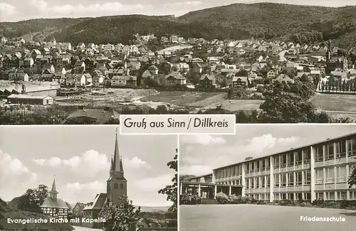 Sinn/Dillkreis Kirche Schule Panorama ngl 130.355