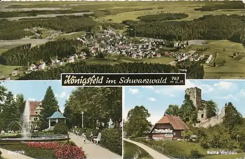 Königsfeld Kurpark Ruine Waldau Panorama gl1964 133.229