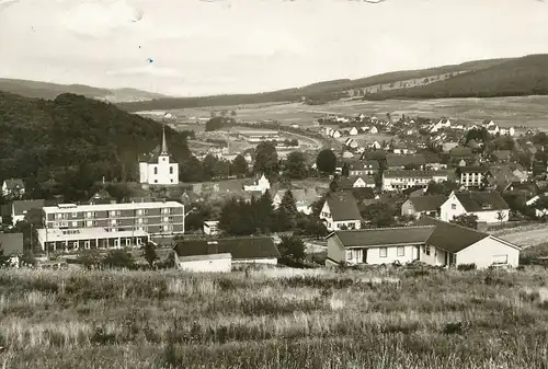 Burbach (Siegen) Ortsmitte-Panorama gl1967 132.584