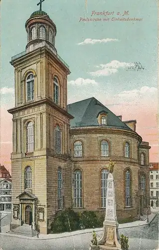 Frankfurt a.M. Paulskirche mit Denkmal gl1920 132.245