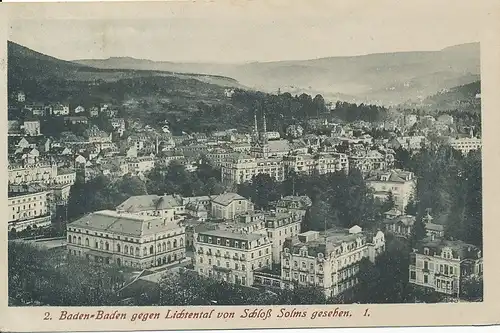 Baden-Baden Blick vom Schloss Solms gl1919 133.750