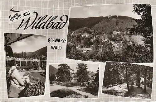 Wildbad Schwarzwald Mehrbildkarte gl~1960? C1082