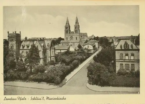 Landau Schlöss'l Marienkirche gl1957 131.537