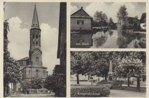 Rheinbischofsheim Kirche Denkmal Bach ngl 206.604