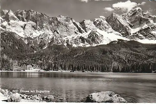 Eibsee bei Garmisch mit Zugspitze gl1961 C1319