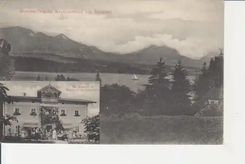 Krottenmühl/Simssee Gasthaus Eisenbahn gl1911 208.301