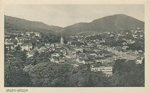 Baden-Baden Blick vom Friesenberg gl1925 133.763