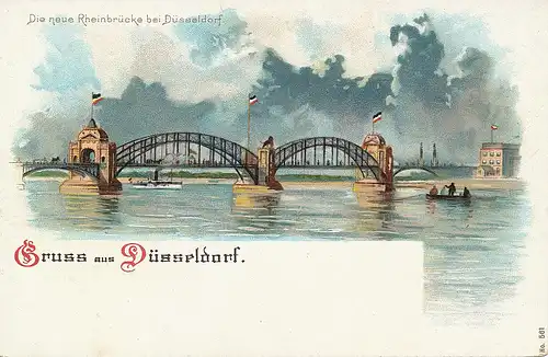 Düsseldorf Die neue Rheinbrücke ngl 132.637