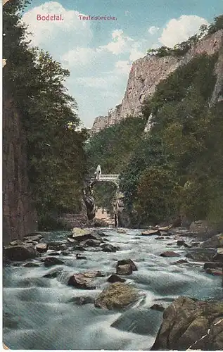 Bodetal Teufelsbrücke bei Thale gl1911 C3290