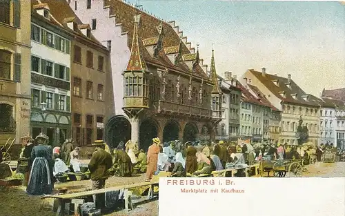 Freiburg Marktplatz mit Kaufhaus ngl 134.406