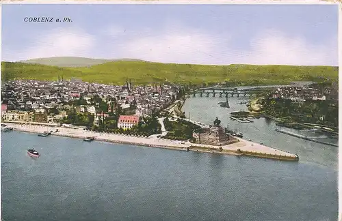 Koblenz Deutsches Eck Panorama ngl 134.042