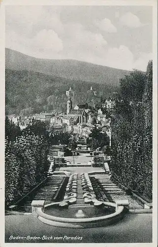 Baden-Baden Blick vom Paradies feldpgl1942 133.784