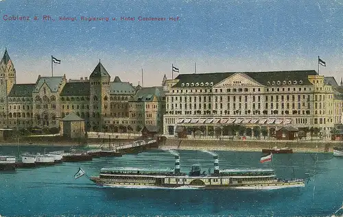 Koblenz Regierung und Hotel feldpgl1918 134.052