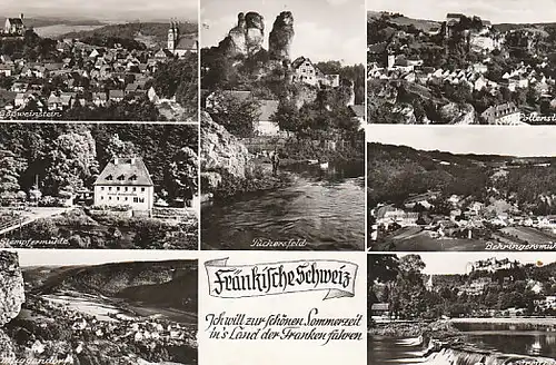 Fränkische Schweiz Mehrbildkarte gl1961 C4185