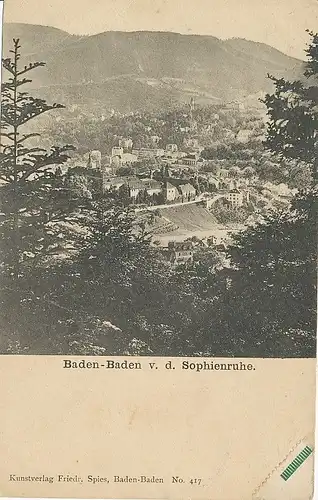 Baden-Baden von der Sophienruhe ngl 133.025