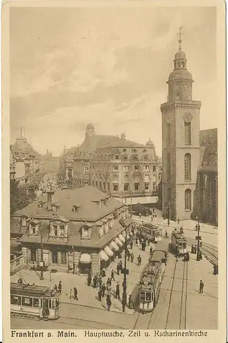 Frankfurt a.M. Hauptwache Zeil Kirche ngl 132.257