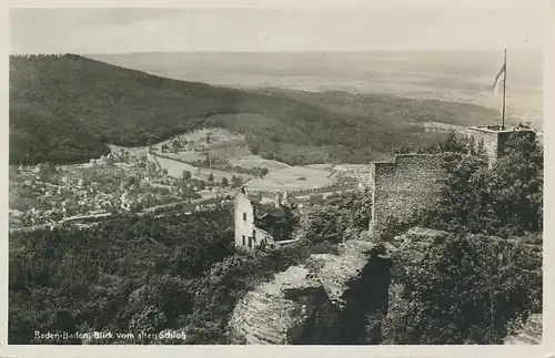 Baden-Baden Blick vom alten Schloss gl1930 132.992