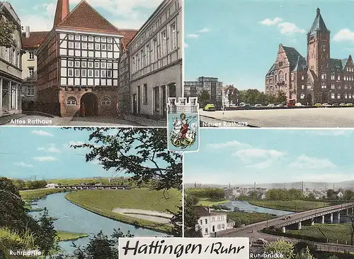 Hattingen Ruhr Mehrbildkarte gl1968 C4386