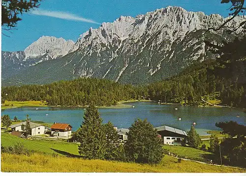 Mittenwald Lautersee gegen Karwendel ngl C1351