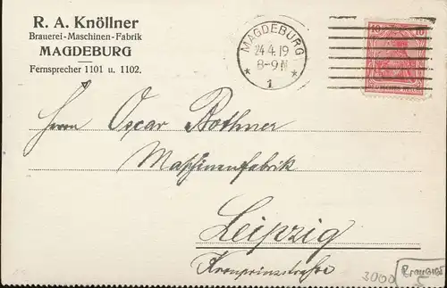 Magdeburg Brauerei-Maschinen R.A.Knöller gl1919 135.656