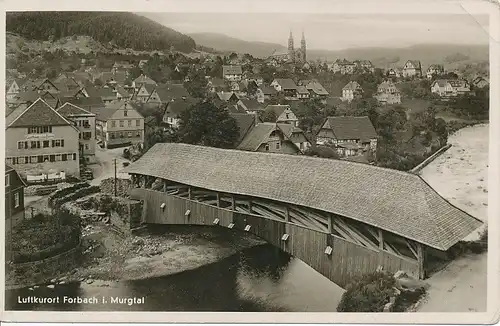 Forbach im Murgtal - Alte Holzbrücke ngl 133.509