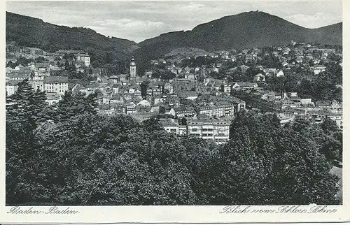 Baden-Baden Blick vom Schloss Solms ngl 133.749