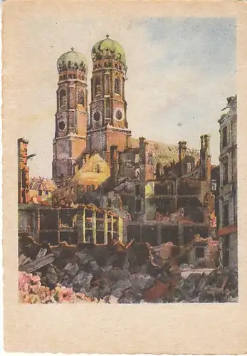 München 1944 Frauenkirche und Färbergraben ngl C1934