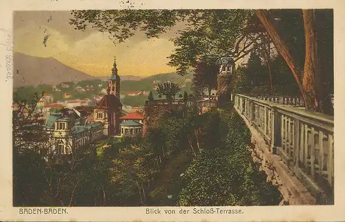 Baden-Baden Blick v.d. Schloss-Terrasse gl1925 132.921